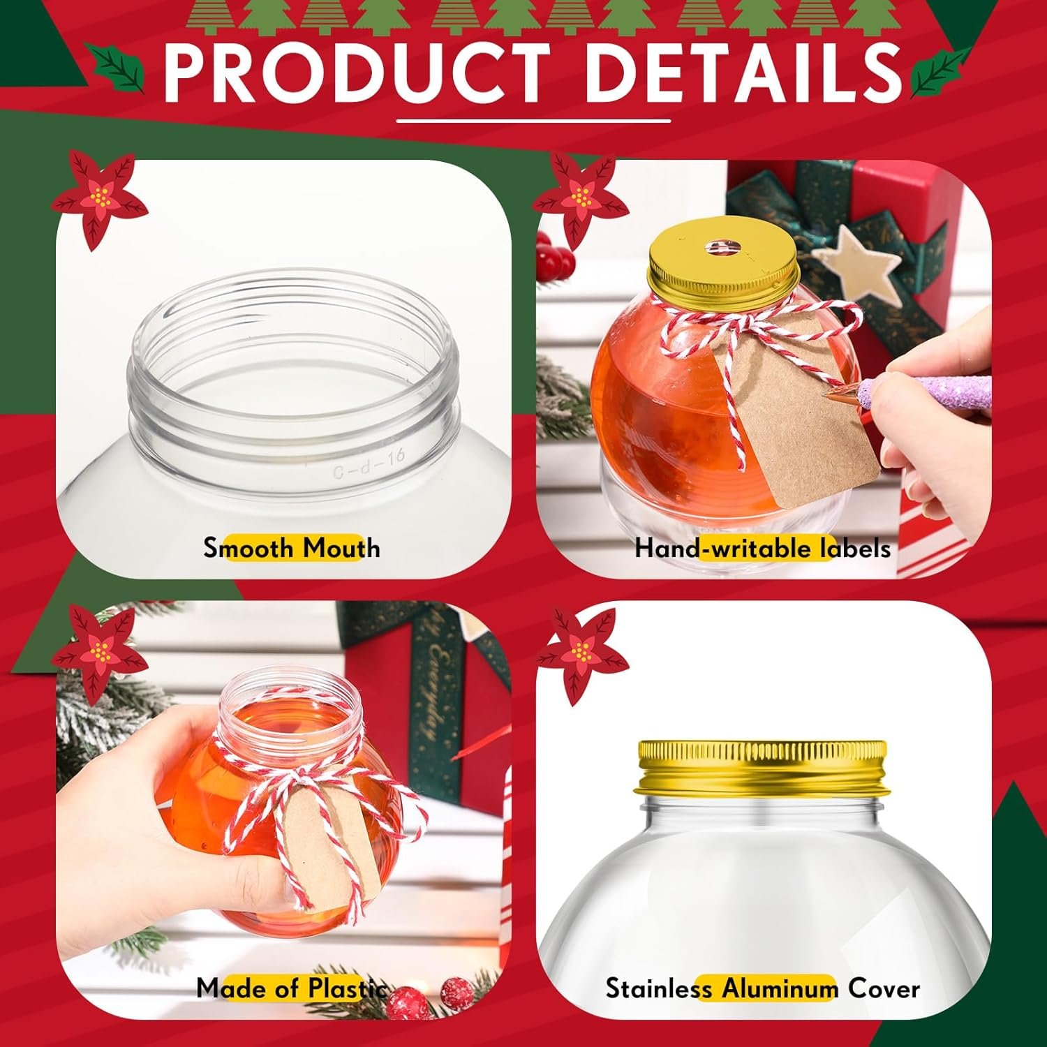 Wholesale 48 Pack 10 oz Clear Plastic Christmas Ornament Drink Cups Spherical Fish Bowl Style with Lids Straws Bulk for Holiday Cocktails Candy Gifts Carnival Party Decorations Factory