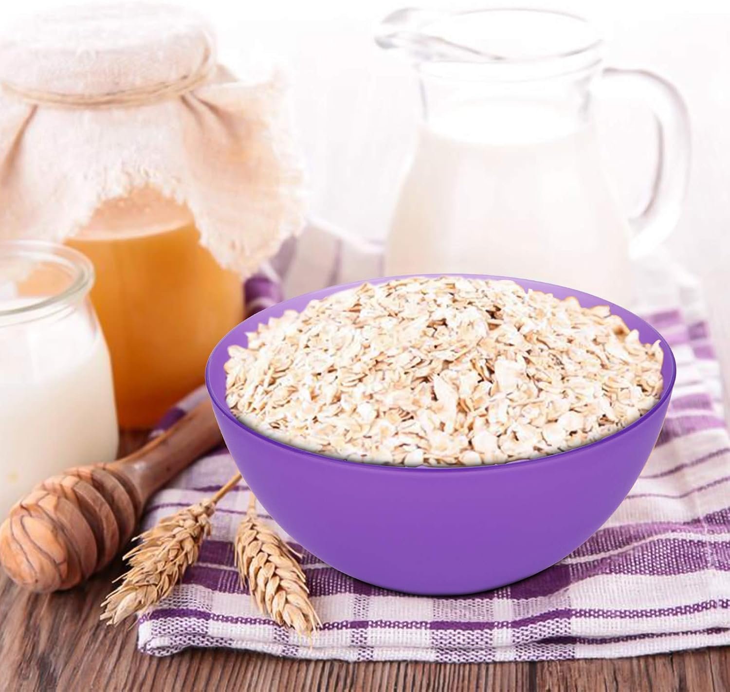 Wholesale 20 Pack 24 Oz 6 Inch Lightweight Plastic Salad Snack Cereal Bowls Set for Pasta Soup Rice Clear 4 Colors Factory