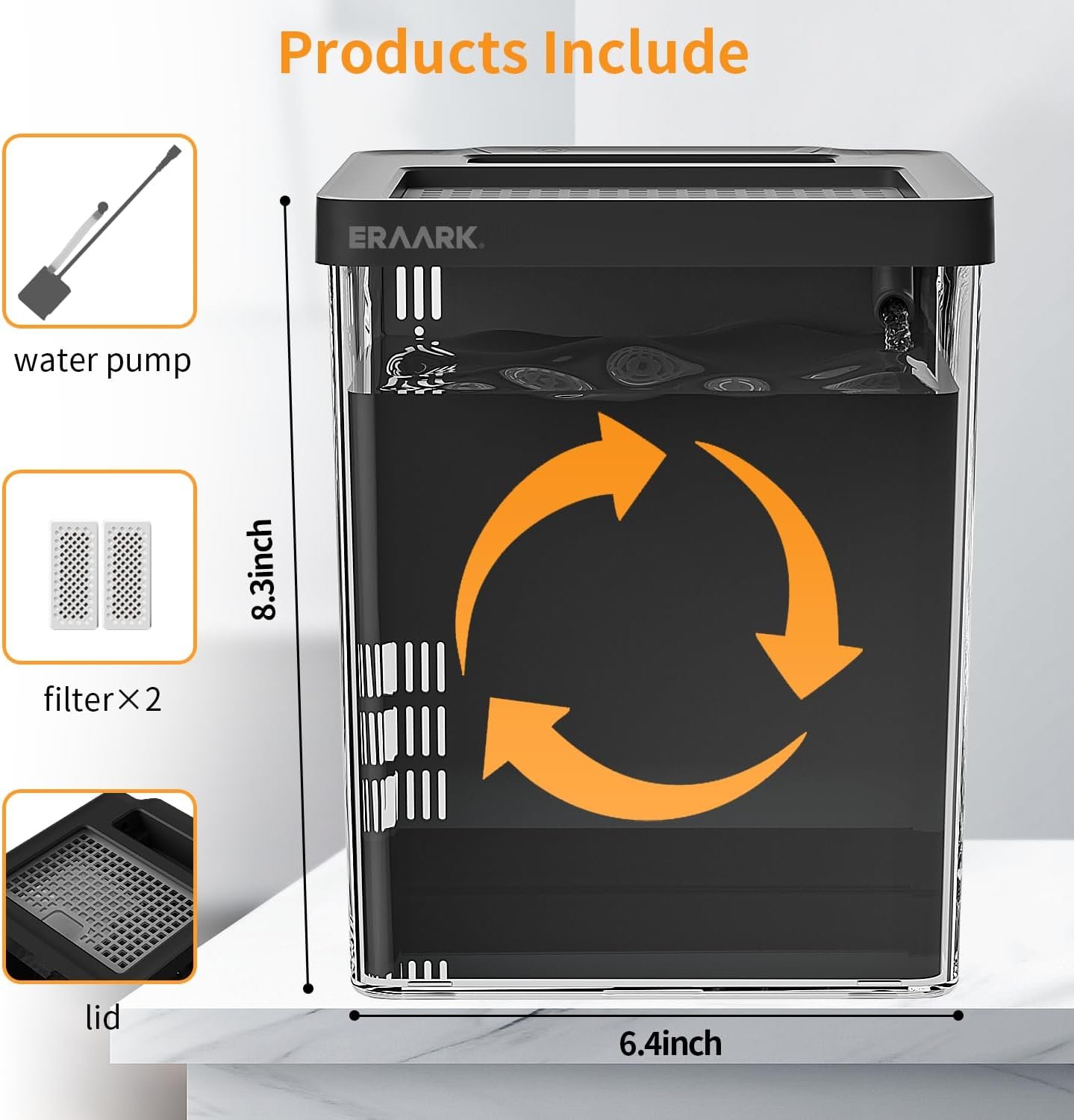 OEM 1.5 Gallon Betta Fish Tank Aquarium Kit with Filter LED Light Water Pump Starter Set Fish Bowl Factory