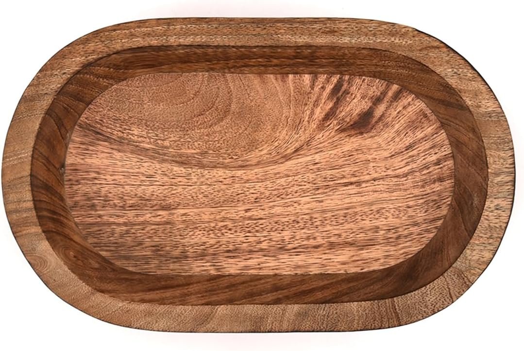 Wholesale Hand Carved Mango Wood Decorative Bowl Dining Table Centerpiece Home Decor (10