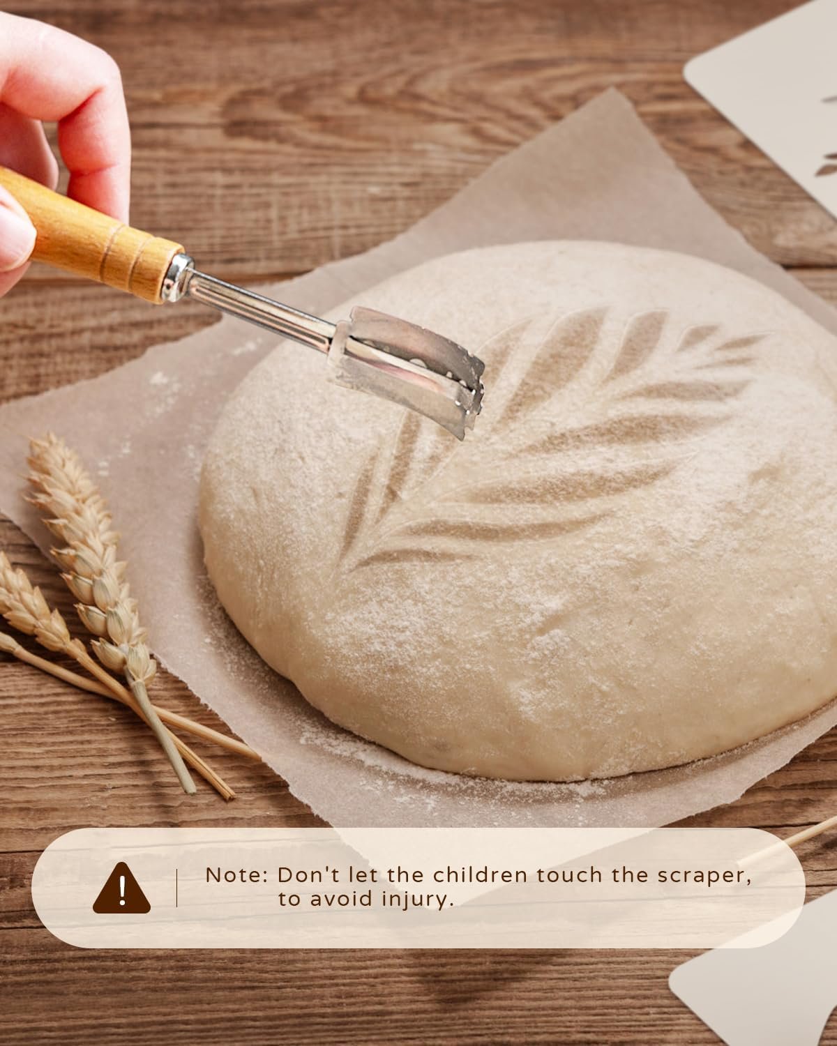 OEM Banneton Proofing Basket Sourdough Starter Kit 9-Inch Round Bread Baking Supplies with Thermometer Spatula Scraper Dough Whisk Factory