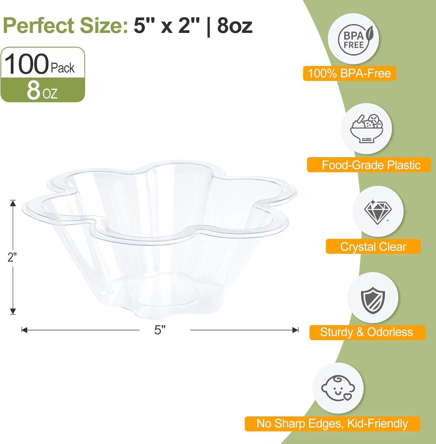 Wholesale Clear Disposable 8oz Ice Cream Cups 100 PCS Flower Shape Bowls for Dessert Cake Snacks Sundae Salad Nuts Party Wedding Christmas Candy Serving Factory Wholesale Clear Disposable 8oz Ice Cream Cups 100 PCS Flower Shape Bowls for Dessert Cake Snacks Sundae Salad Nuts Party Wedding Christmas Candy Serving Factory