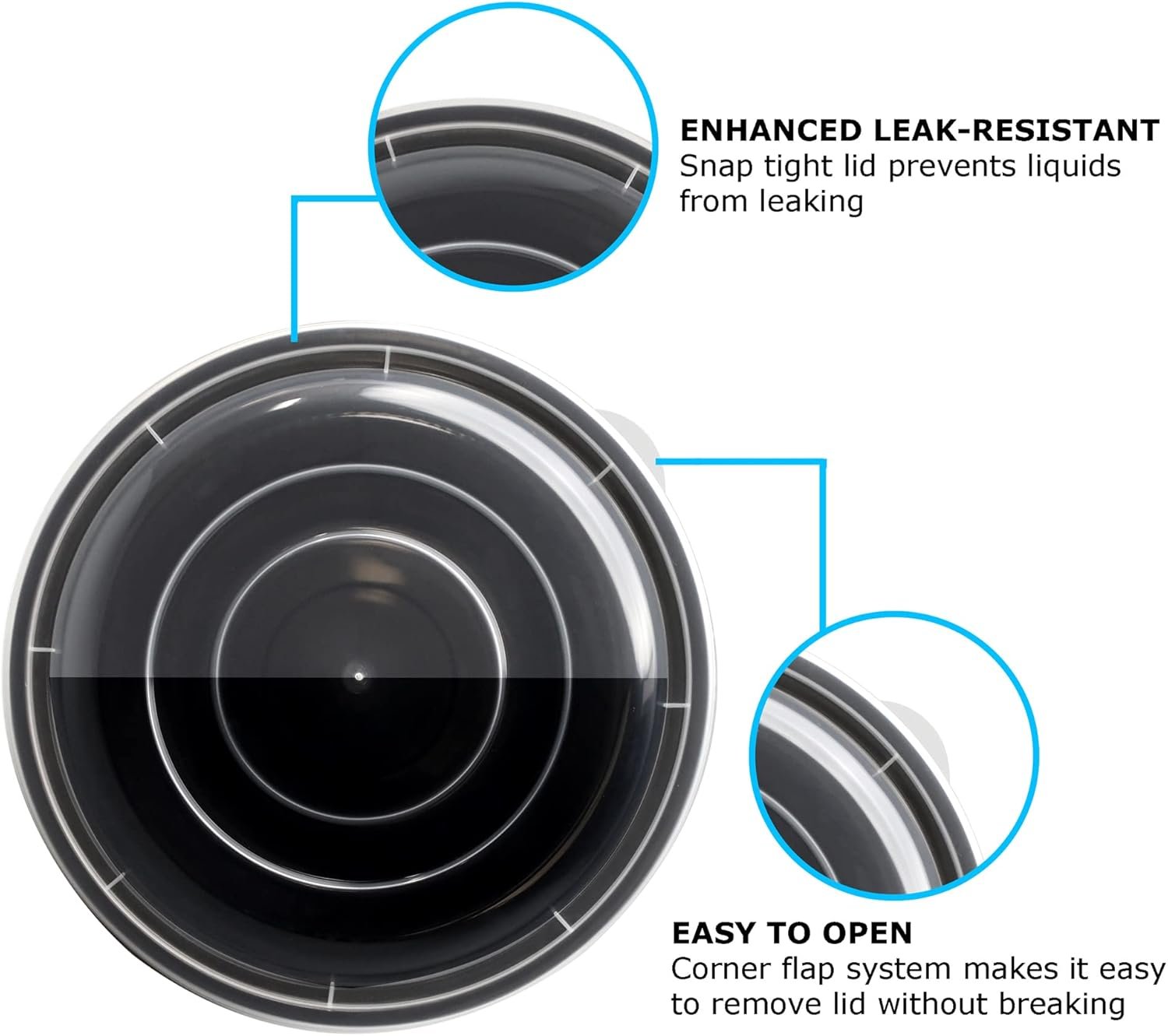 Wholesale Meal Prep Containers with Lids [30 Pack] Plastic Food Storage Bowls for Soup and Salad BPA Free Stackable Microwave Dishwasher Freezer Safe 42 oz Factory