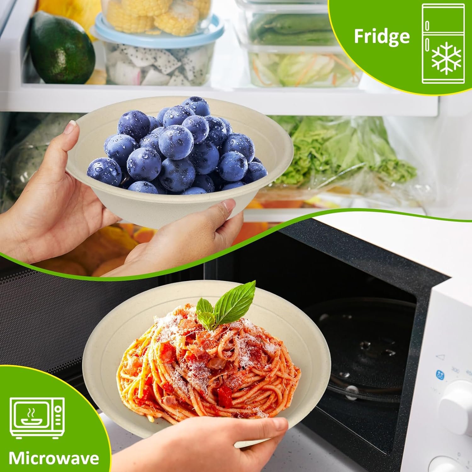 Wholesale Compostable Disposable Paper Bowls 32 Oz 100 Pack PFAS-Free BPI Certified Eco-Friendly Natural Brown Hot Cold Soup Salad Food Factory