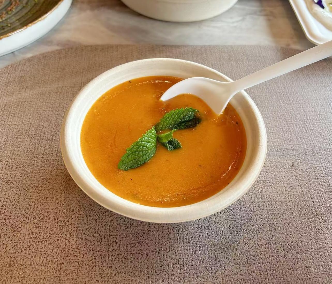 Wholesale 100 Count 12 oz Small Unbleached Biodegradable Compostable Bagasse and Bamboo Fiber Paper Bowls Factory