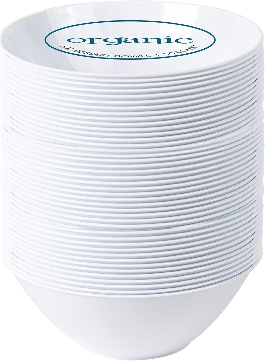 Wholesale 6 OZ 50 Count White Plastic Organic Party Dessert Bowls Premium Heavyweight Elegant Disposable Tableware Factory