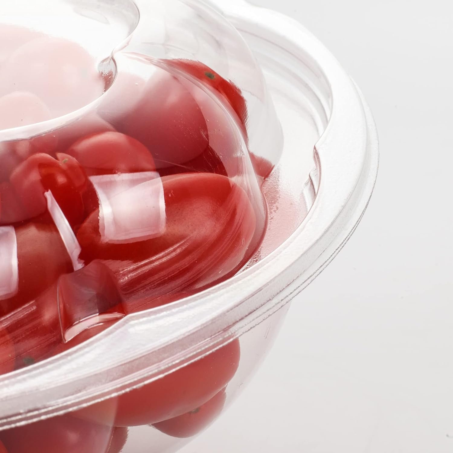 Wholesale 24oz Large Clear Disposable Plastic Rose Serving Bowls and Salad Containers with Lids, 50 Sets Factory