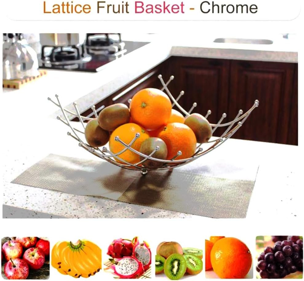 OEM Countertop Fruit Basket Bowl Holder Decorative Stand with Free Screws for Vegetables Snacks Household Items Silver Factory