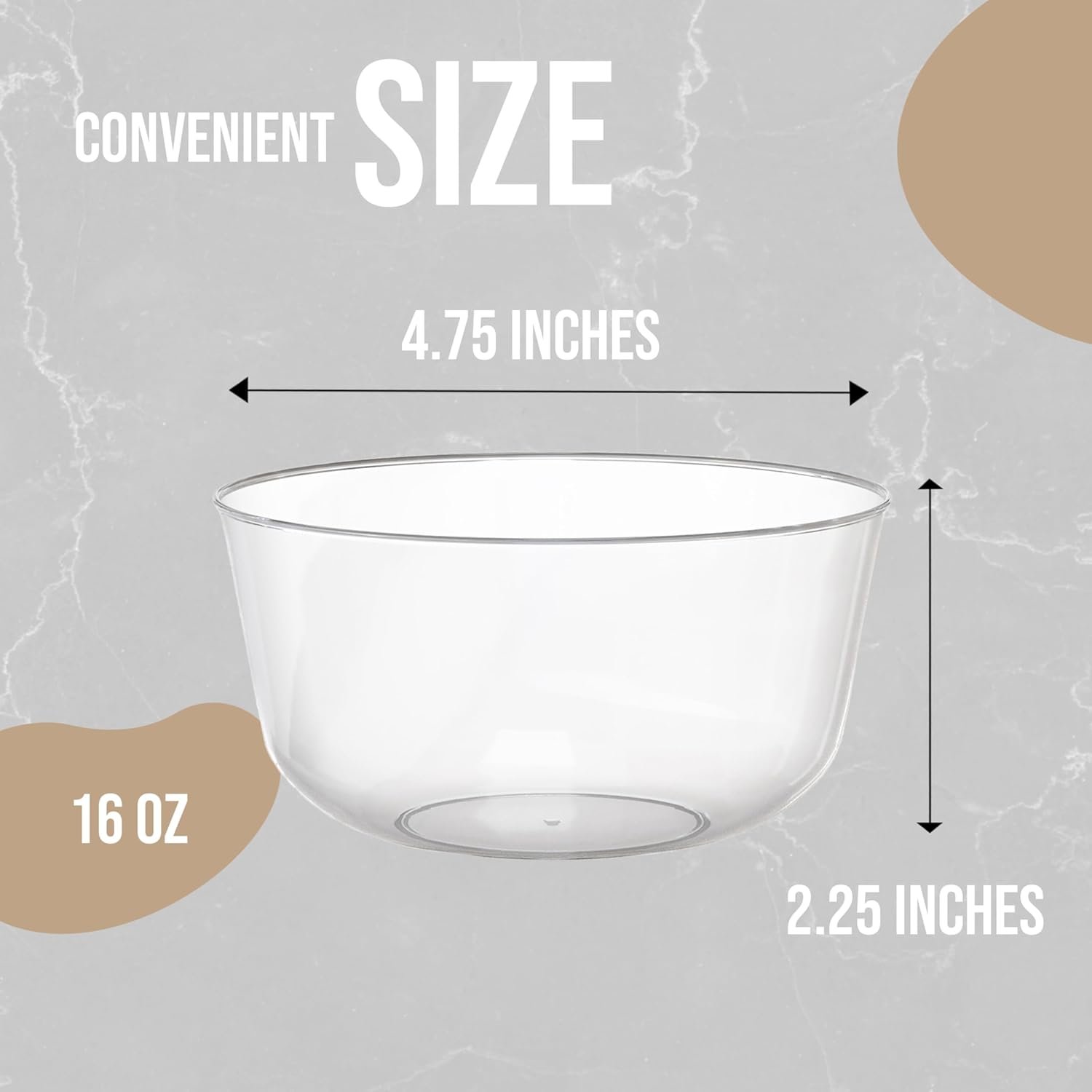 Wholesale Clear Plastic Disposable Bowls 16 Oz Each 30 Count Large Heavy Duty for Weddings and Parties Factory