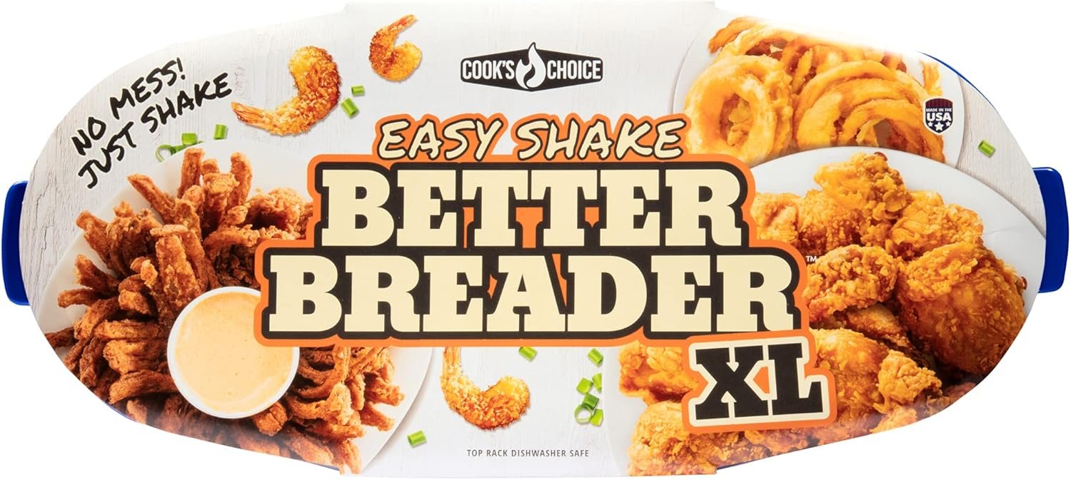 OEM XL Better Breader Batter Bowl All-in-One Mess-Free Breading Station Tool Great for Parties Pour Seasoning Add Meat Vegetables Fish Fry Just Shake Factory