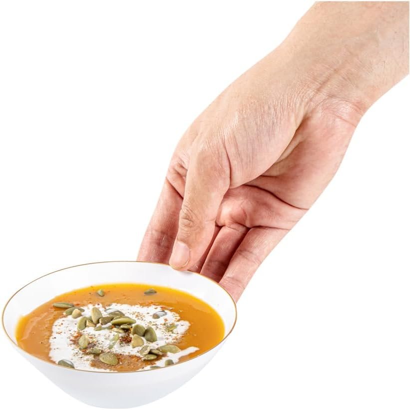 Wholesale 6 Ounce Gold-Rimmed Heavy-Duty White Plastic Disposable Salad Bowls Pack of 20 for Warm and Cold Foods Ideal for Restaurants Factory