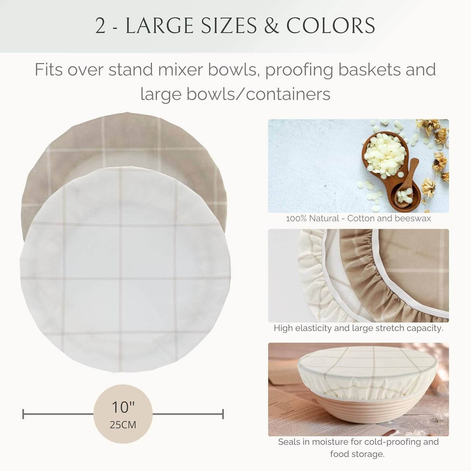 Wholesale Reusable Beeswax Bowl Covers for Bread Sourdough Proofing Food Storage 100% Organic Cotton Elastic Compostable (2 Large) Factory Wholesale Reusable Beeswax Bowl Covers for Bread Sourdough Proofing Food Storage 100% Organic Cotton Elastic Compostable (2 Large) Factory