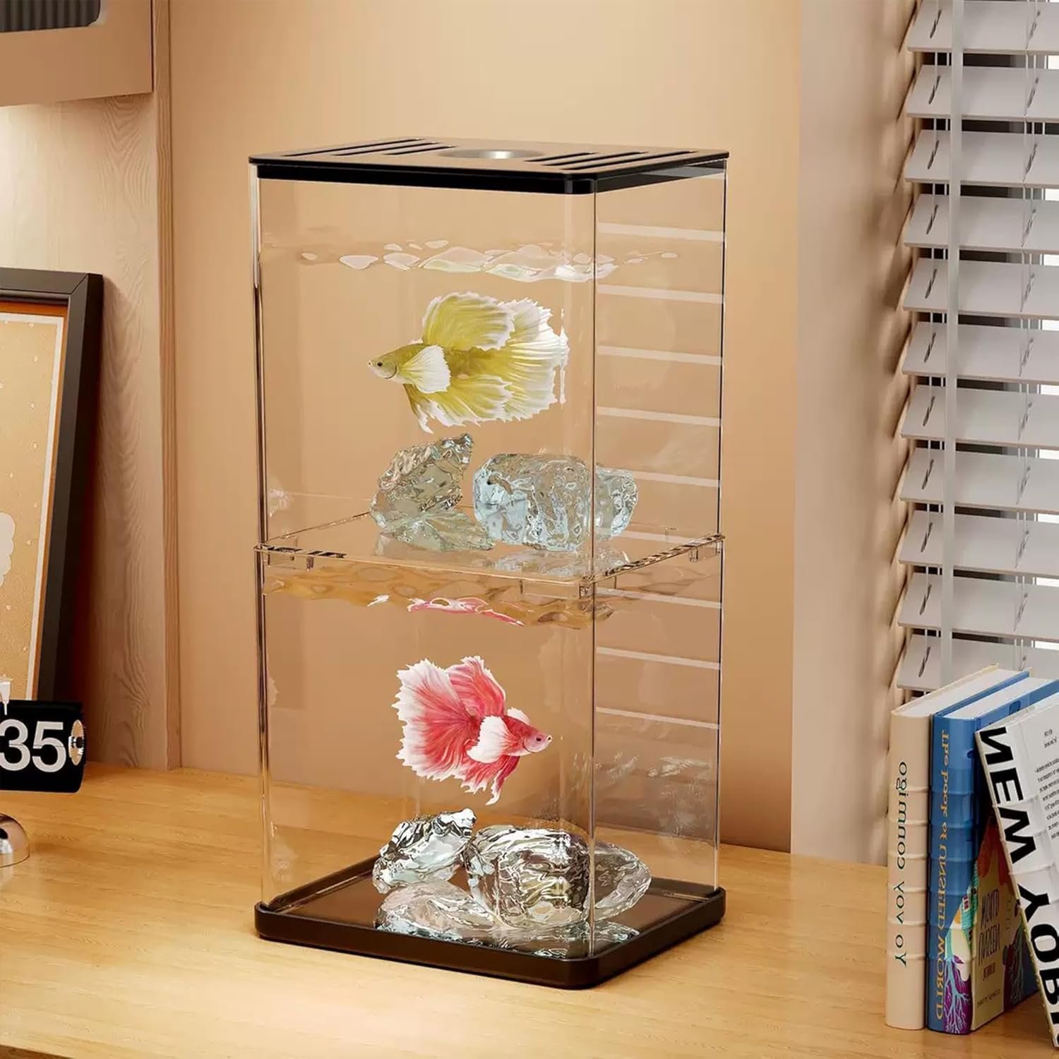 OEM 0.3 Gallon Small Betta Fish Tank 2-Pack Mini Acrylic Aquarium with Adjustable Base Light Gravels Resin Crystal for Desk Home Office Ideal for Betta Goldfish Black supplier OEM 0.3 Gallon Small Betta Fish Tank 2-Pack Mini Acrylic Aquarium with Adjustable Base Light Gravels Resin Crystal for Desk Home Office Ideal for Betta Goldfish Black supplier