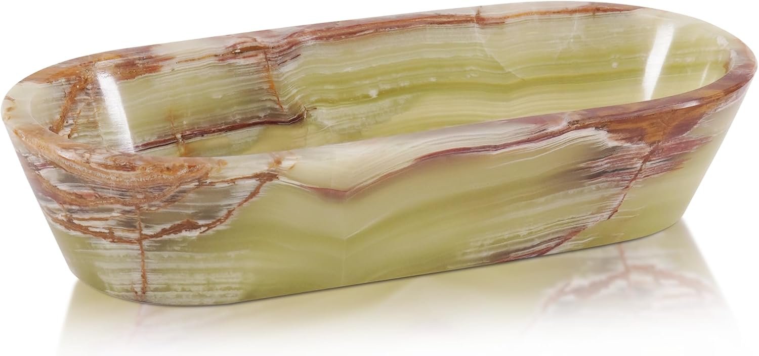 OEM 10-Inch Green Handmade Marble Dough Bowl Key Holder for Dining Table Entryway Farmhouse Decor Factory