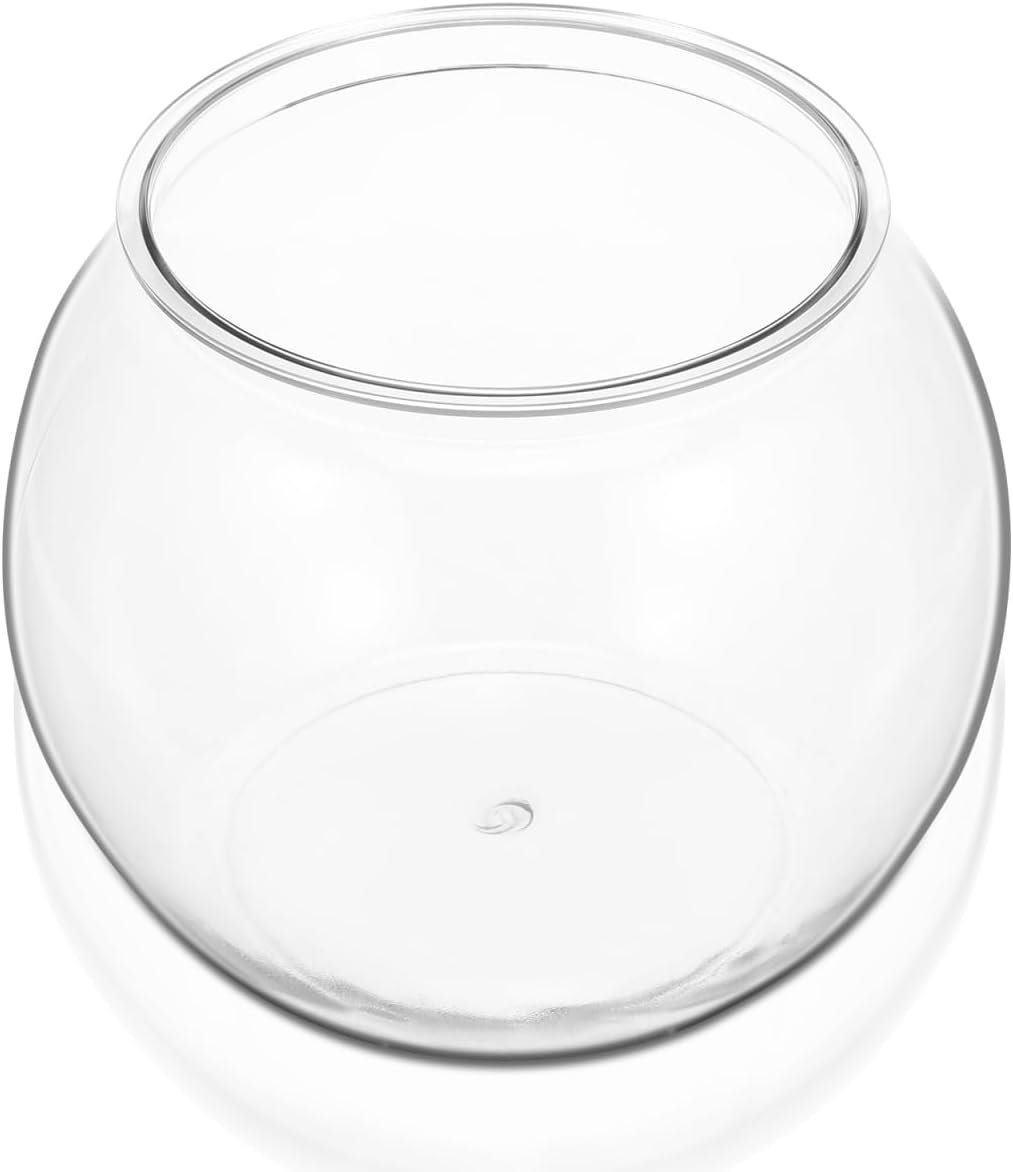 OEM 1.5 Gallon Clear Plastic Round Fish Bowl Desktop Aquarium Tank Home Office Decor Small Ornamental supplier