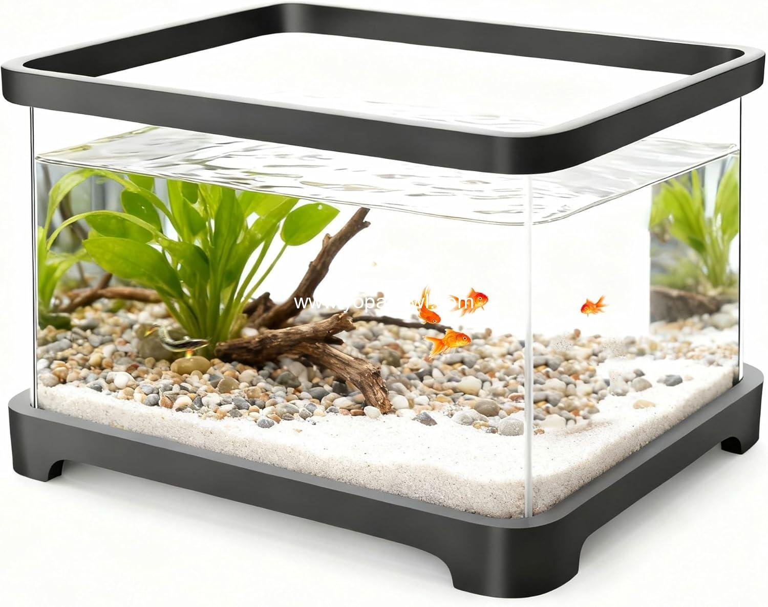 OEM 1.5 Gallon Square Clear Plastic Fish Tank Bowl Aquarium for Betta Snails Shrimp Turtles Aquatic Plants Factory