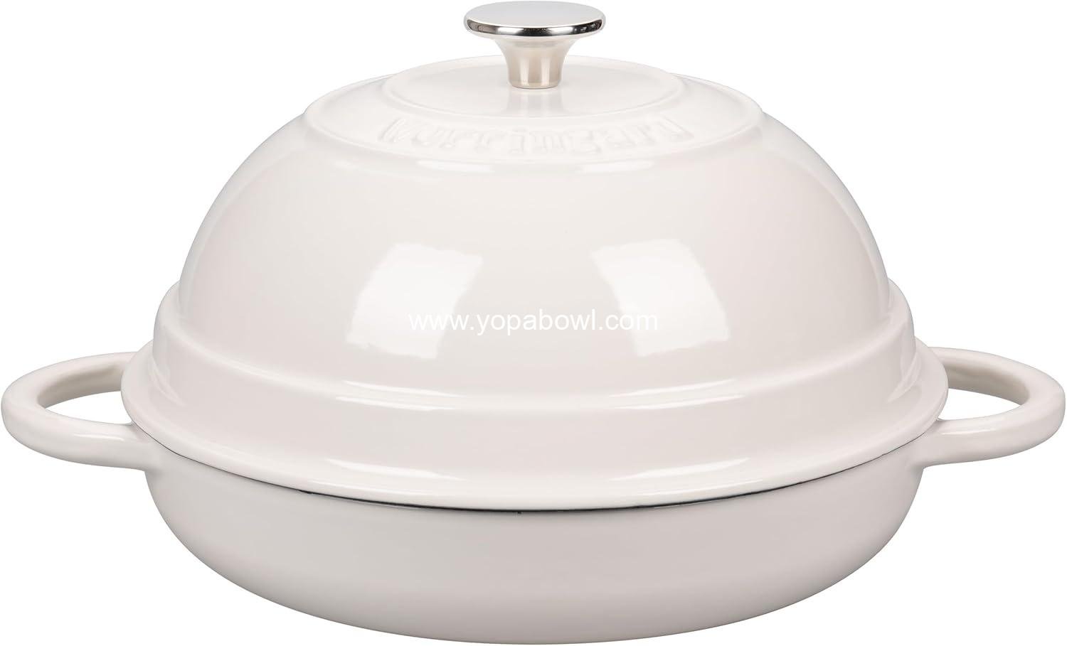 OEM 6-Quart Enameled Cast Iron Dutch Oven Pot with Lid for Bread Baking White Manufacturer OEM 6-Quart Enameled Cast Iron Dutch Oven Pot with Lid for Bread Baking White Manufacturer