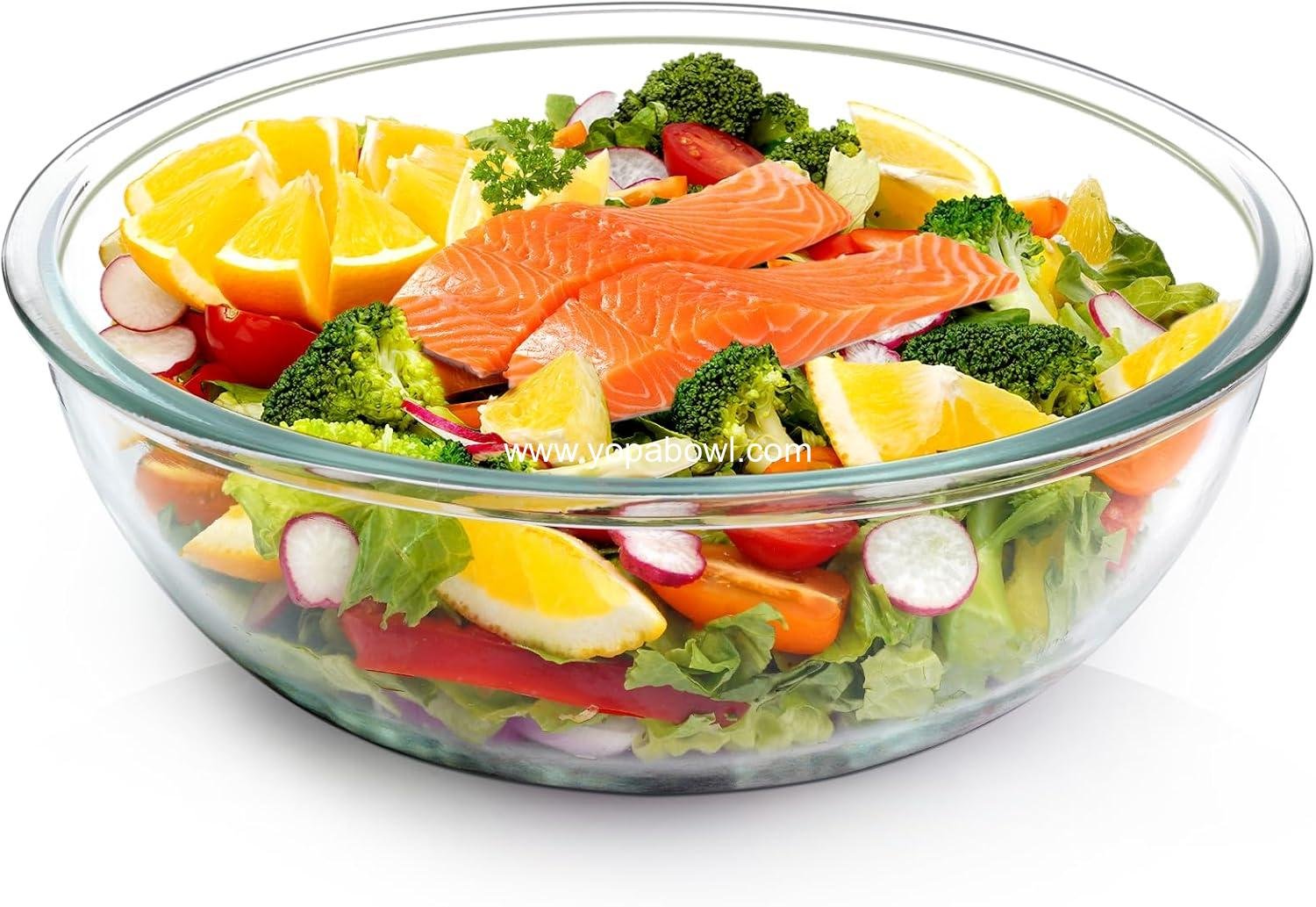 OEM 6.3QT 11-Inch Large Glass Mixing Bowl for Salad Serving and Sourdough Factory