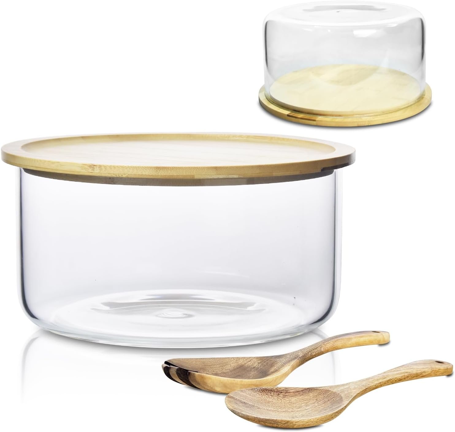 OEM 9-Inch 135oz Extra Large Serving Bowl with Bamboo Lid - Dual Function Mixing Bowl for Salads Dessert Fruit Punch - Microwave Dishwasher Safe for Entertaining Factory OEM 9-Inch 135oz Extra Large Serving Bowl with Bamboo Lid - Dual Function Mixing Bowl for Salads Dessert Fruit Punch - Microwave Dishwasher Safe for Entertaining Factory