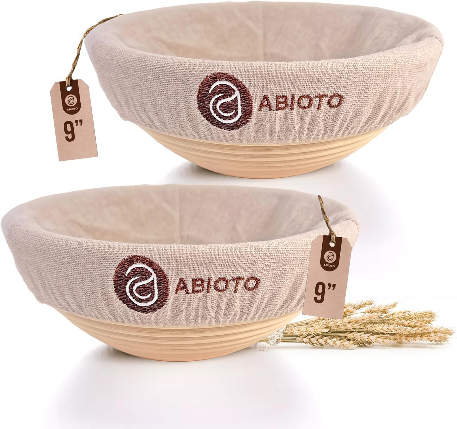 OEM 9 Inch Round Banneton Proofing Baskets Set of 2 with Liners for Sourdough Baking Perfect Artisan Loaves at Home supplier