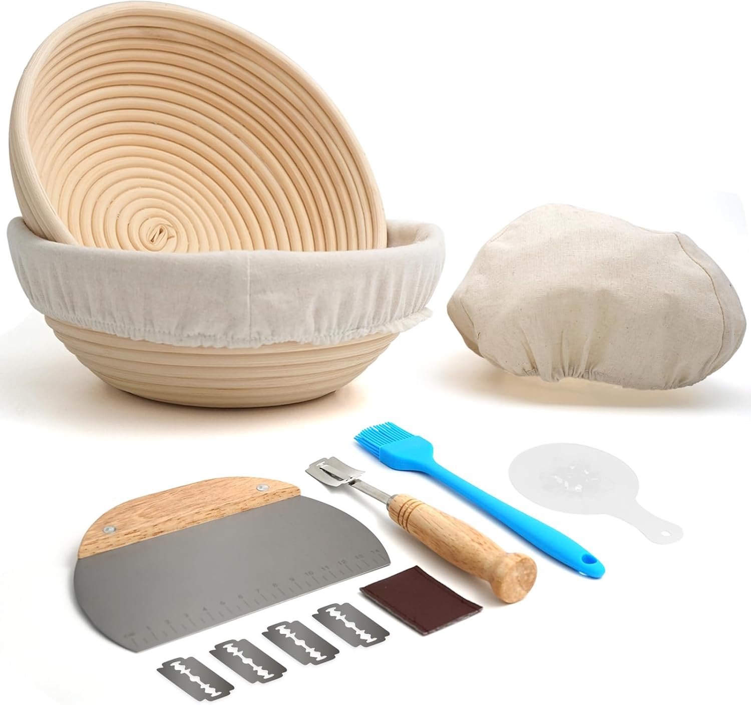 OEM 9-Inch Round Sourdough Bread Proofing Basket Set of 2 with Lame Baking Tool Factory