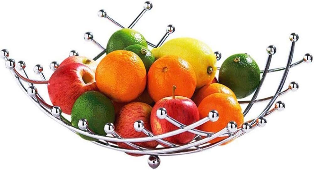 OEM Countertop Fruit Basket Bowl Holder Decorative Stand with Free Screws for Vegetables Snacks Household Items Silver Factory