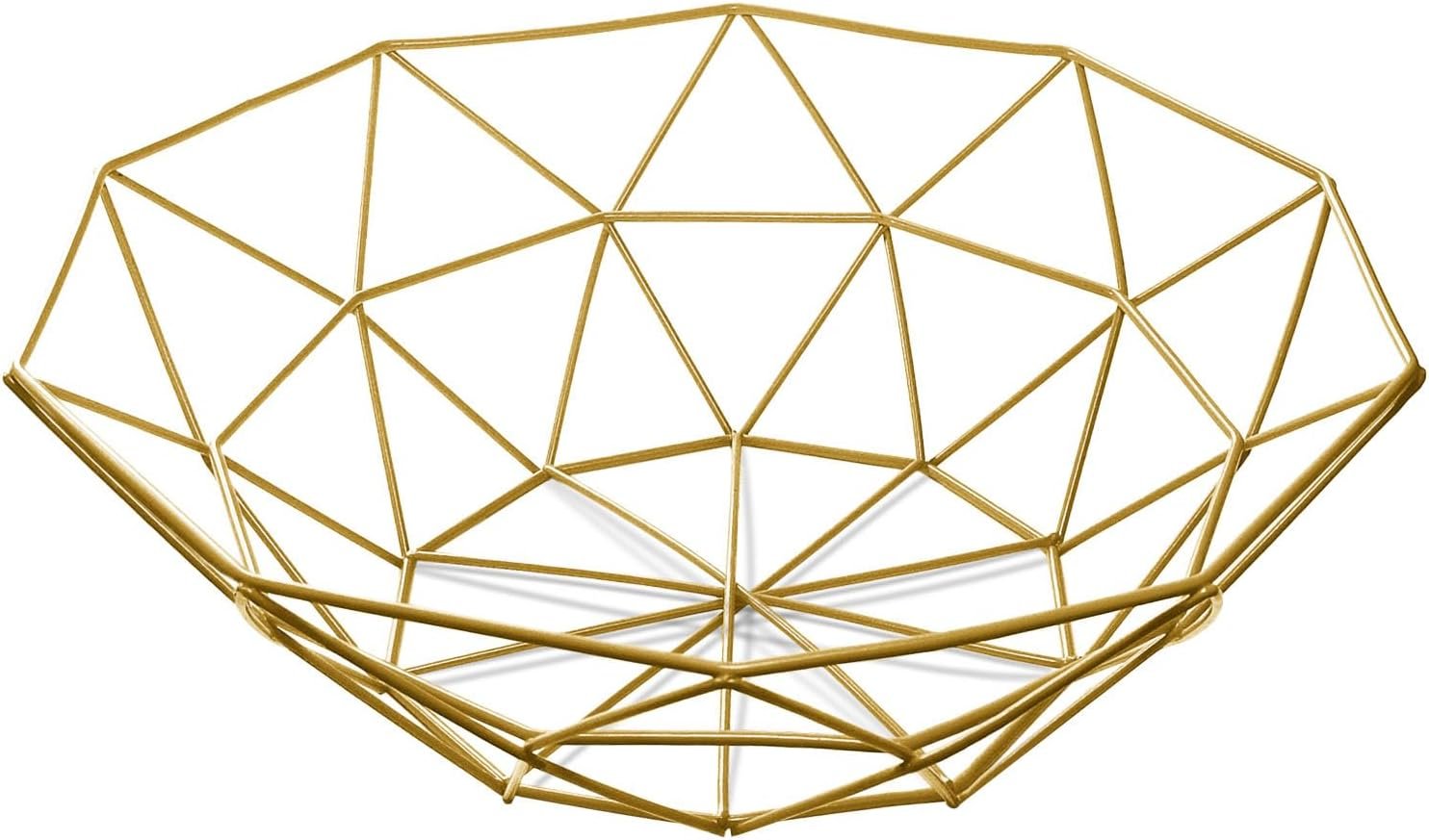 OEM Gold Geometric Metal Wire Fruit Bowl Iron Art Storage Basket Normal Factory