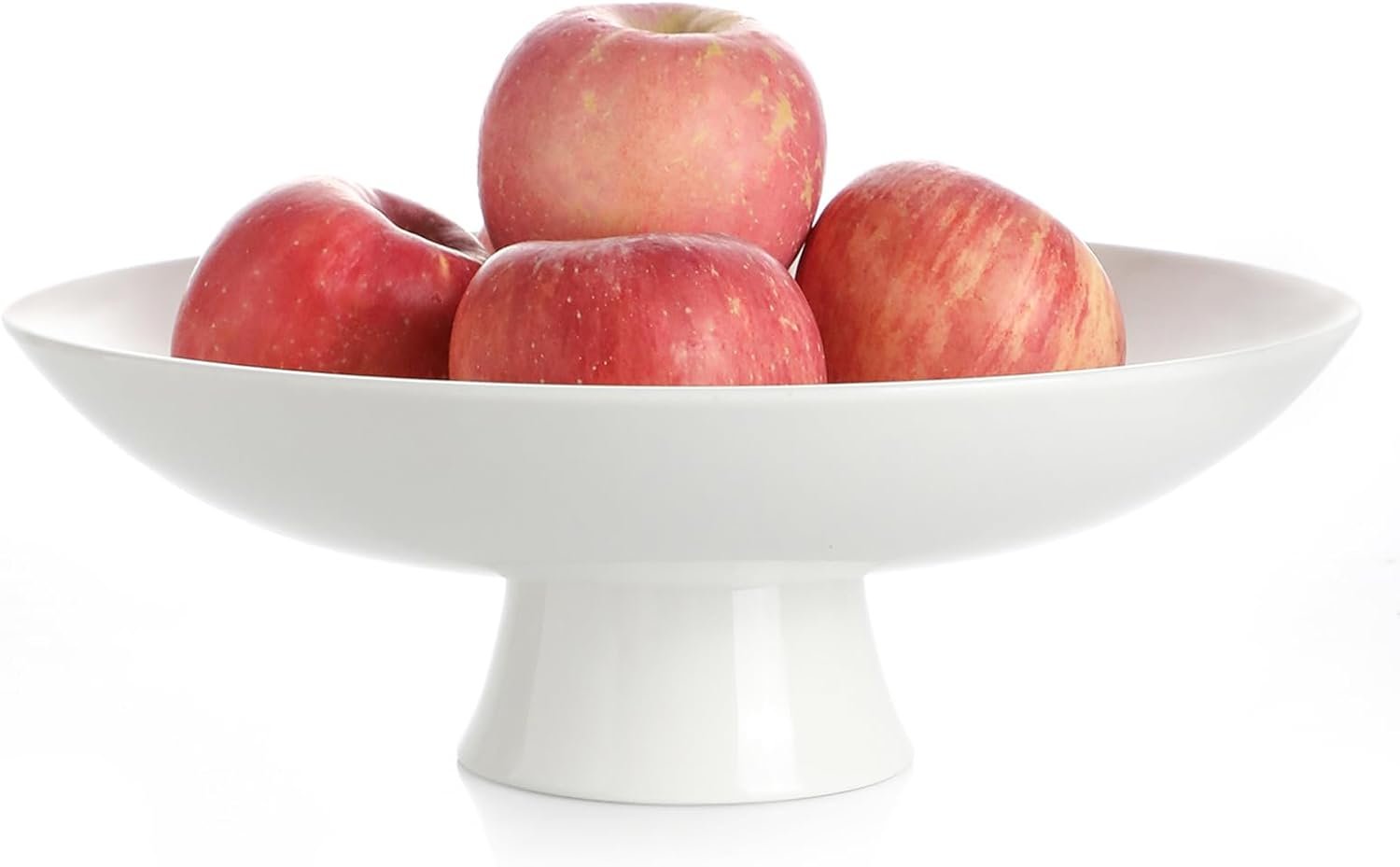OEM Large 11.5-Inch Ceramic Fruit Pedestal Bowl for Kitchen Counter Home Decor Entryway Table White Factory