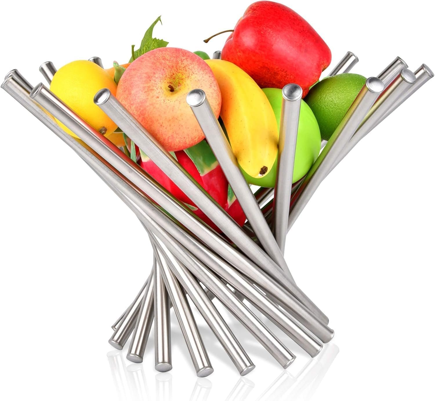 OEM Large Stainless Steel Fruit Bowl Kitchen Counter Modern Basket Holder Stand Table Centerpiece Decorative Home Organizer Bread Vegetable Storage Manufacturer