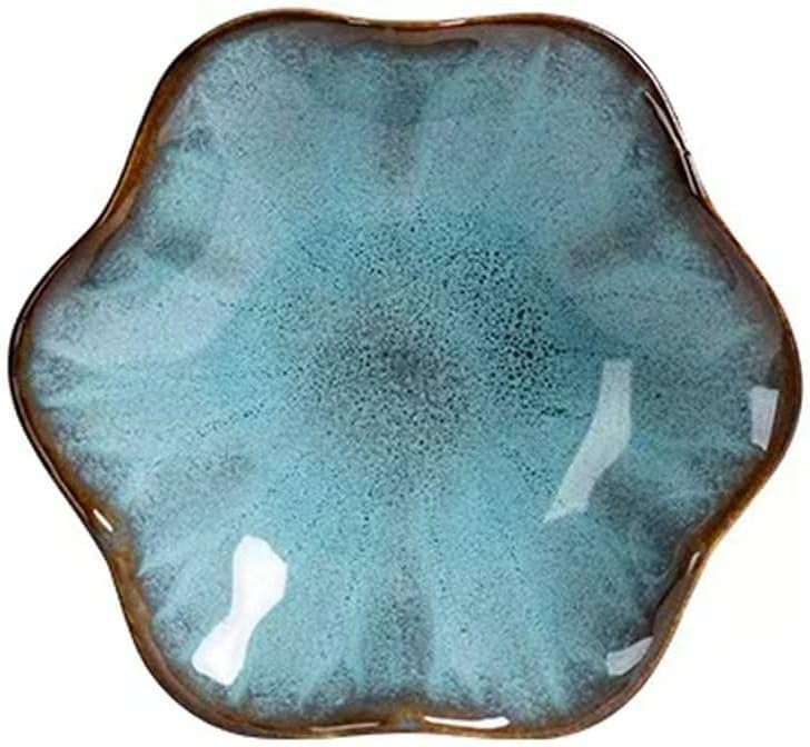 OEM Lotus Leaf Shaped Ceramic Ring Tray Small Key Bowl Trinket Dish for Jewelry Necklace Earrings Organization Sea Blue Home Decor Gift for Mom Best Friend Sister Factory