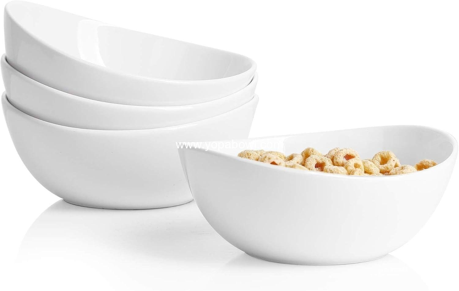 OEM Porcelain Bowls Set of 4 18oz 6 Inch Versatile for Soup Cereal Fruit Rice Microwave Dishwasher Oven Safe White Factory OEM Porcelain Bowls Set of 4 18oz 6 Inch Versatile for Soup Cereal Fruit Rice Microwave Dishwasher Oven Safe White Factory