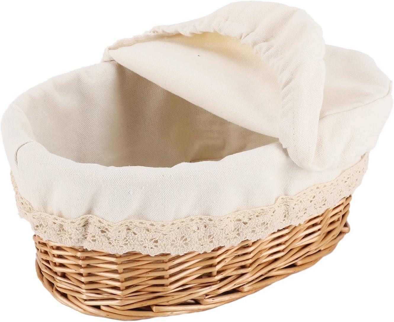 OEM Round Woven Wicker Bread Basket for Serving Sourdough Proofing with Removable Liner and Cover Factory OEM Round Woven Wicker Bread Basket for Serving Sourdough Proofing with Removable Liner and Cover Factory