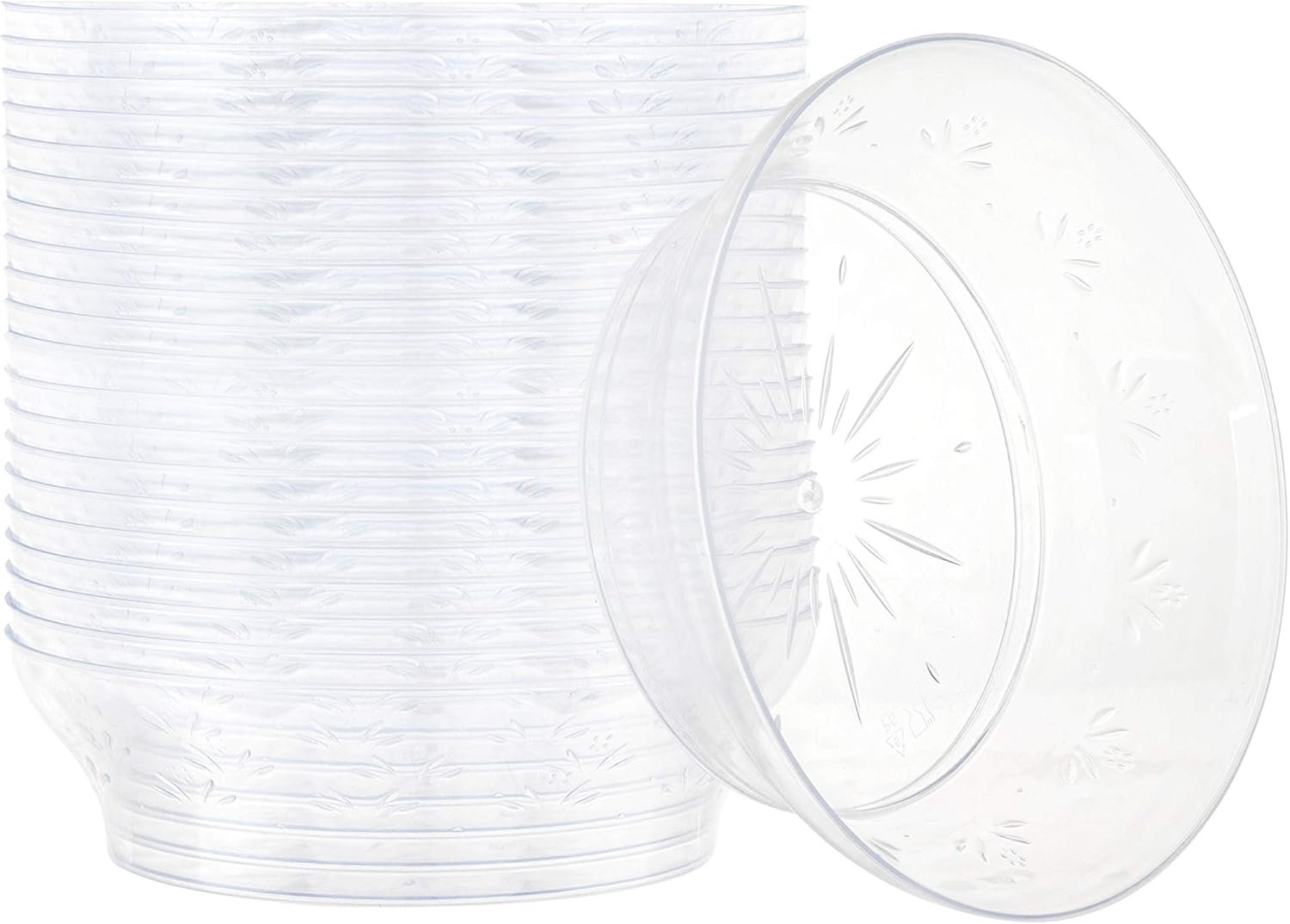 Wholesale 10 oz Hard Plastic Disposable Clear Soup and Ice Cream Bowls Premium Quality Pack of 20 Factory