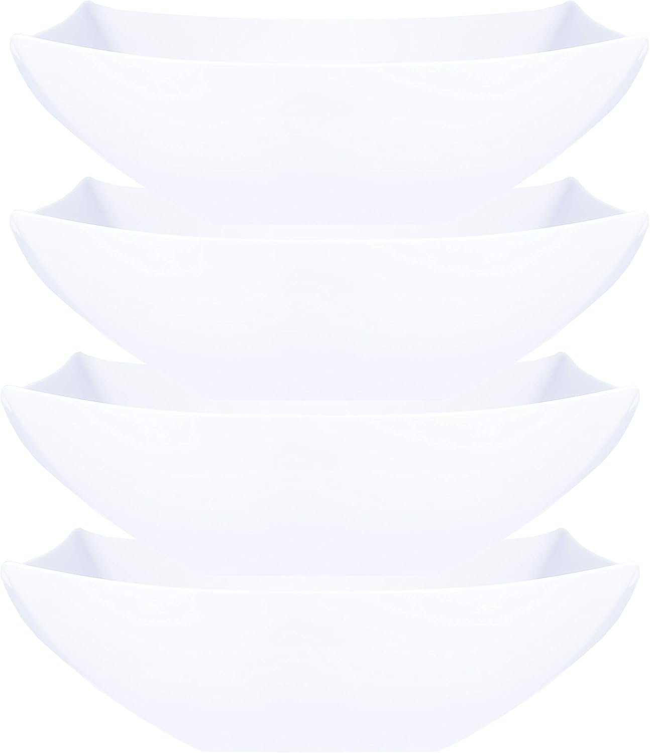 Wholesale 128 Ounce Extra Large Disposable Square Serving Bowls Elegant White Plastic Pack of 4 Factory