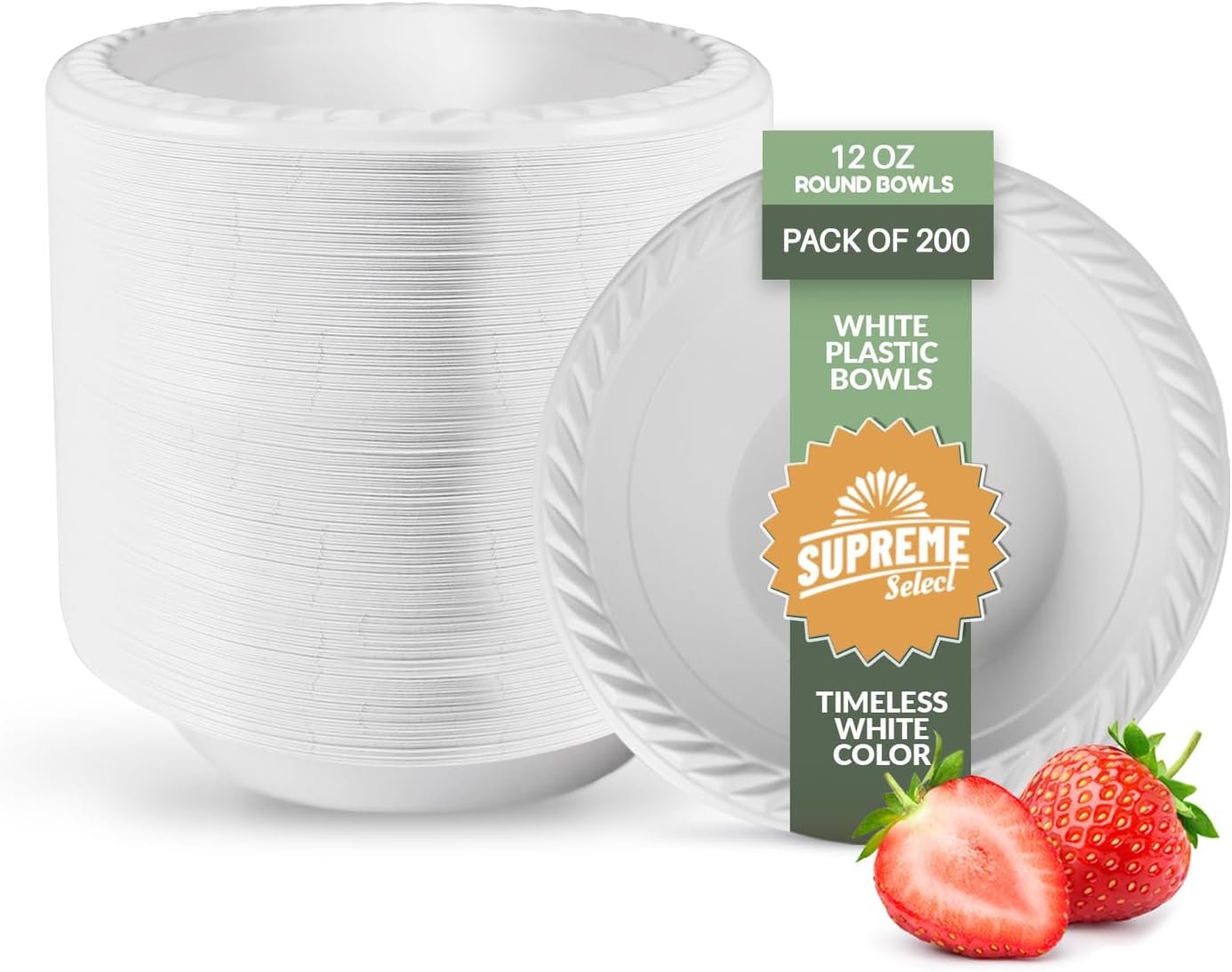 Wholesale 200 Pack 12 oz White Plastic Disposable Bowls BPA-Free Microwaveable with Rim for Soup Salad Dessert Sturdy for Parties Weddings Kitchen Use Factory Wholesale 200 Pack 12 oz White Plastic Disposable Bowls BPA-Free Microwaveable with Rim for Soup Salad Dessert Sturdy for Parties Weddings Kitchen Use Factory