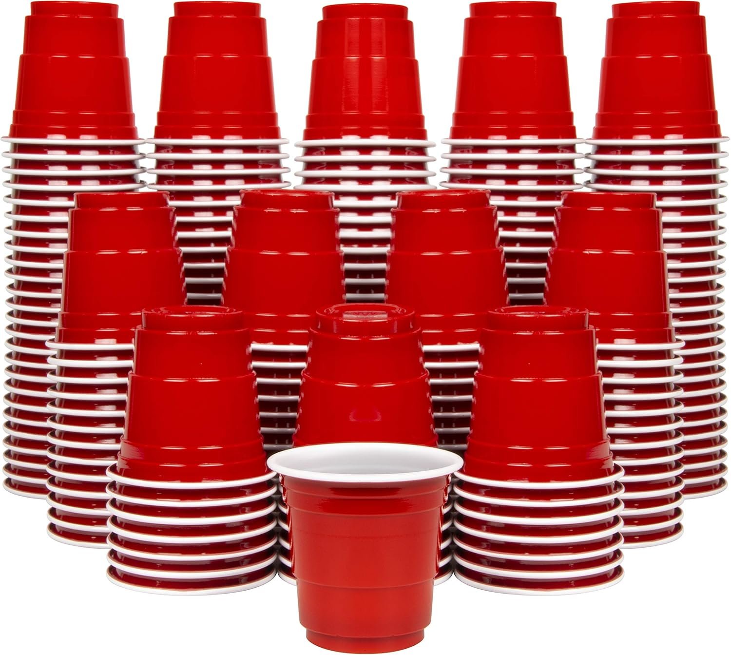 Wholesale 200 Pack 2 oz Mini Red Plastic Shot Party Cups Factory