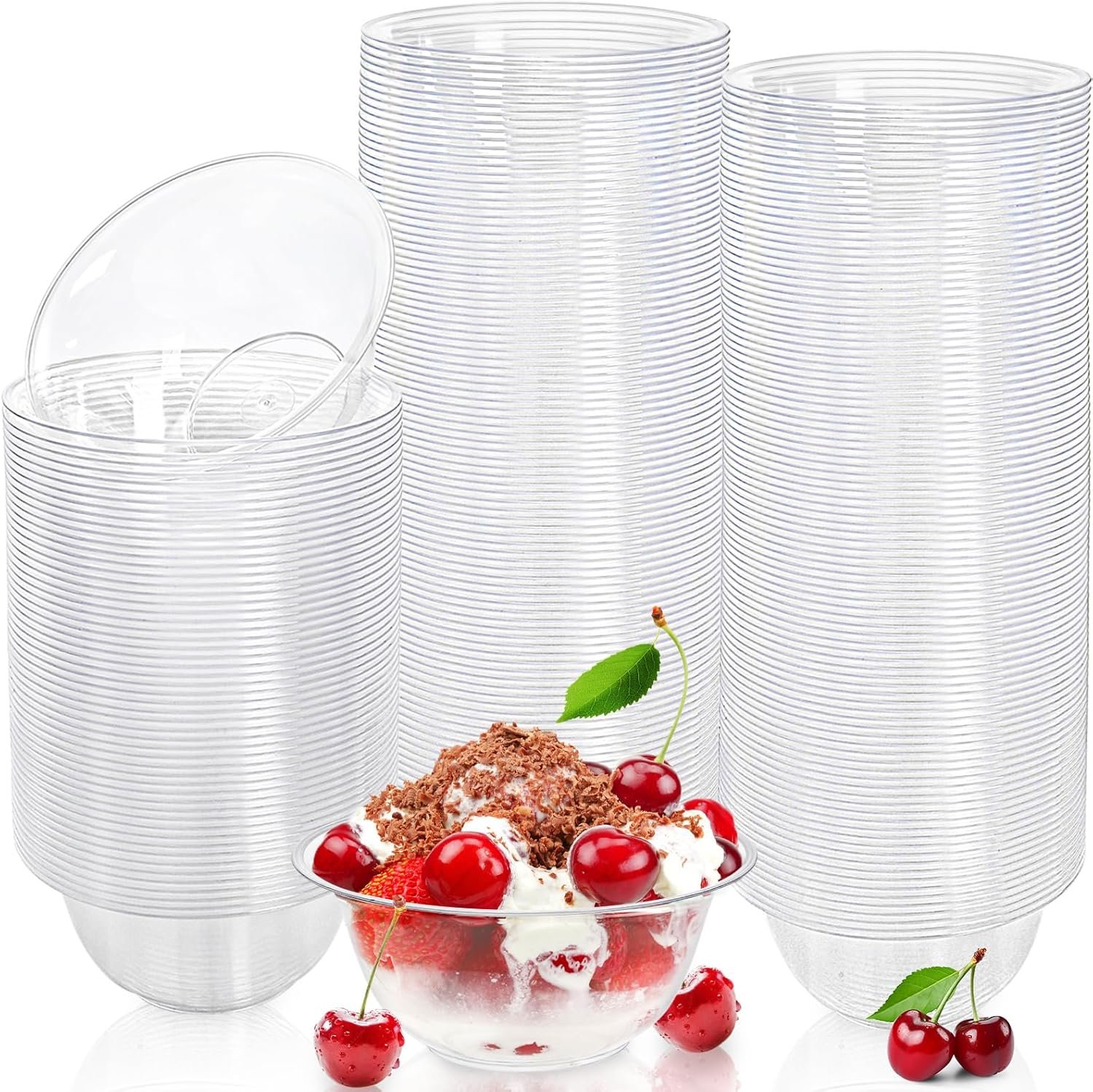 Wholesale 200 Pack 6OZ Clear Plastic Disposable Hard Soup Salad Dessert Serving Bowls for Parties Weddings Catering Ice Cream Factory Wholesale 200 Pack 6OZ Clear Plastic Disposable Hard Soup Salad Dessert Serving Bowls for Parties Weddings Catering Ice Cream Factory