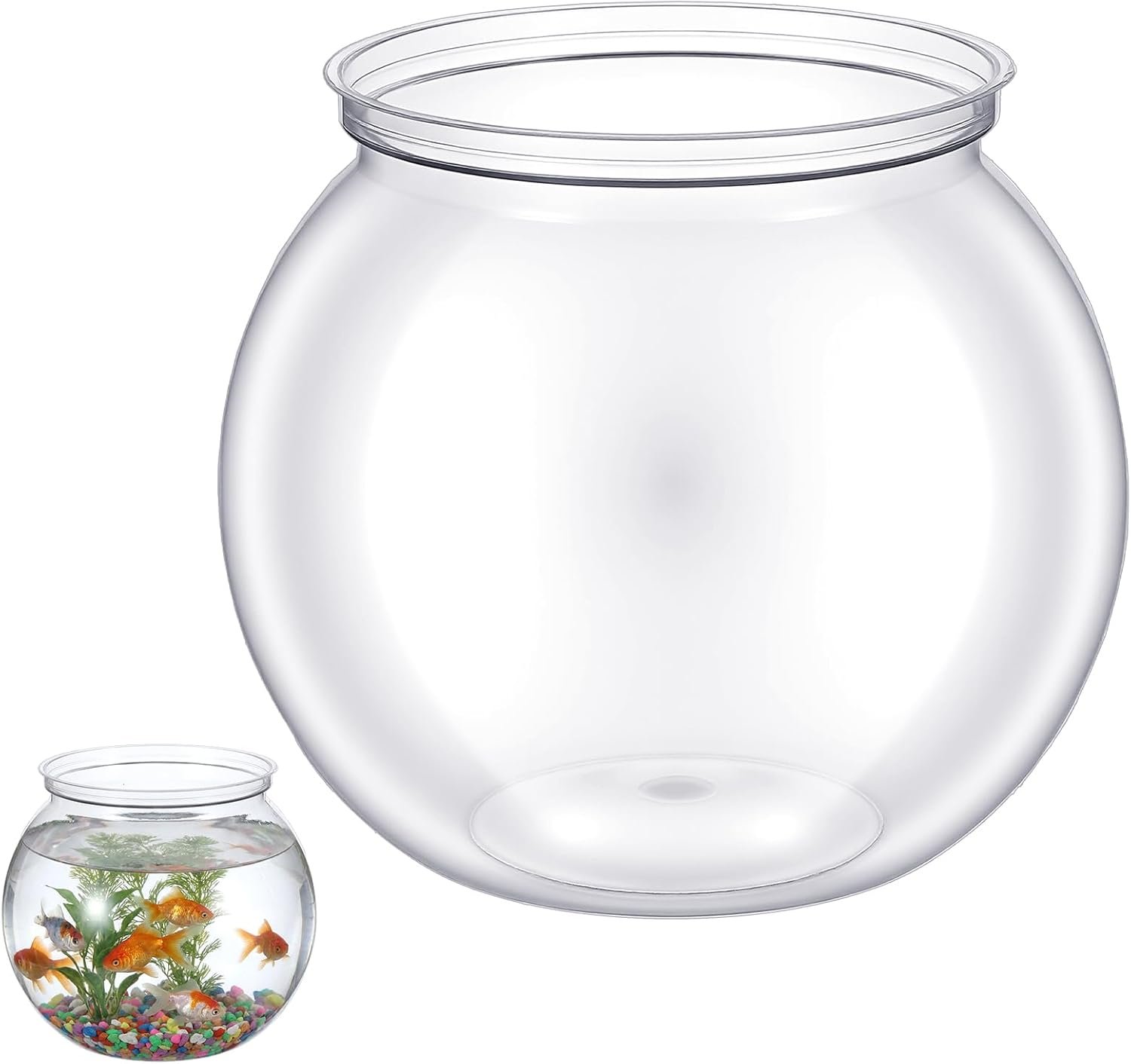 Wholesale 27 Oz Small Plastic Fish Bowl Mini Decorative Unbreakable Round Heavy Duty for Candy Dishes Centerpiece Vases Party Decorations Factory
