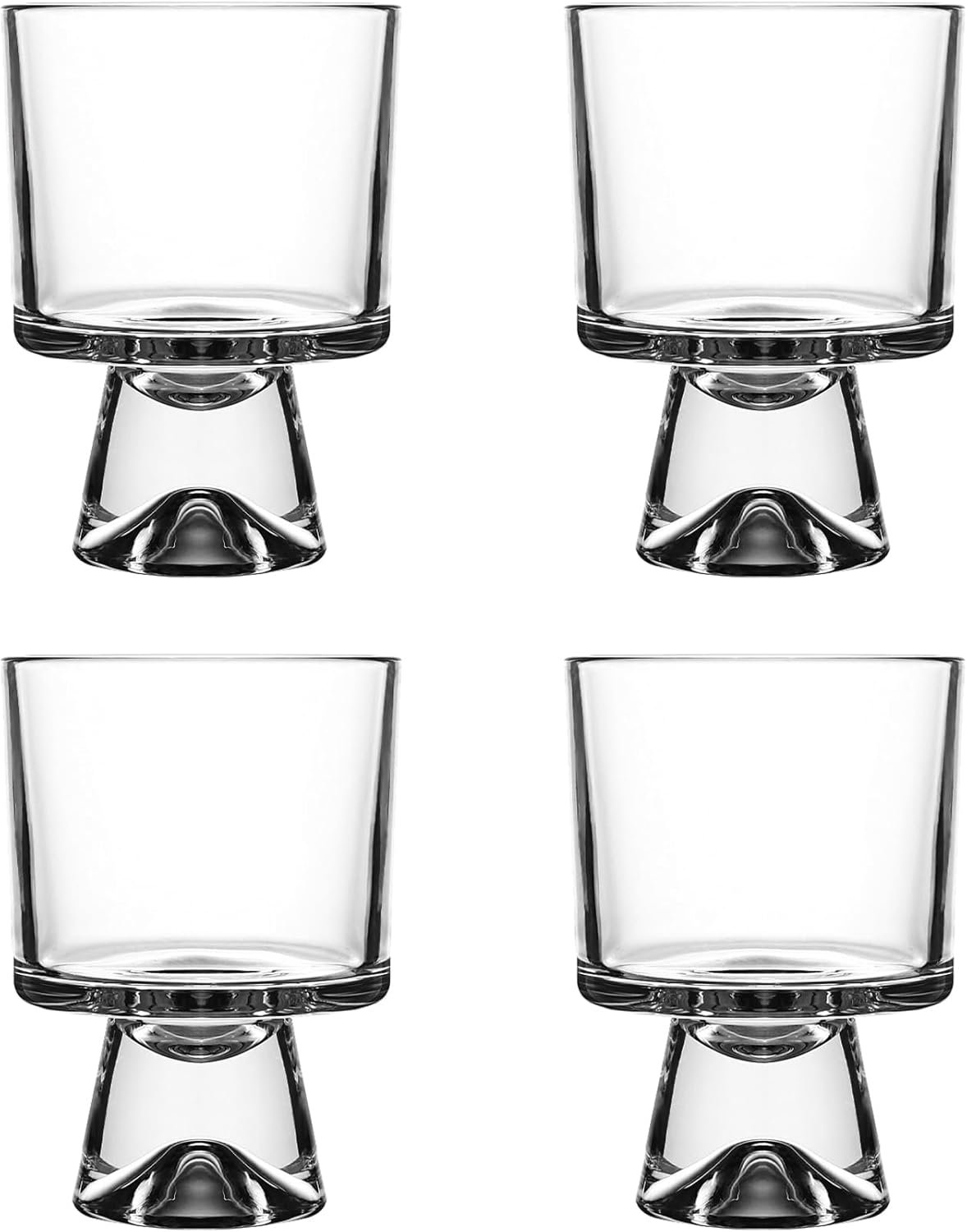 Wholesale 4-Pack 8.2 oz Footed Glass Dessert Bowls for Ice Cream Trifle Pudding Snacks Salads Sundaes Cocktails Factory