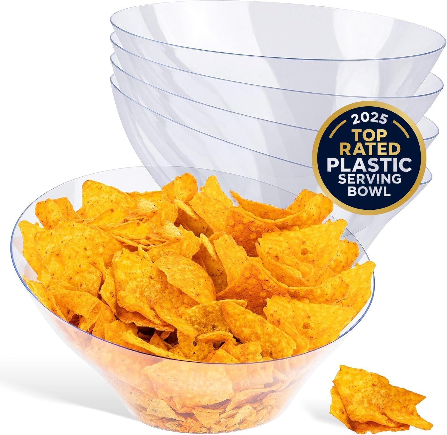 Wholesale 54oz Clear Plastic Serving Bowls 4 Pack Large Disposable Candy Dishes Buffet Containers for Chips Popcorn Snacks Punch Salad Bar Parties Office Desk Bridal Shower Party Supplies Factory