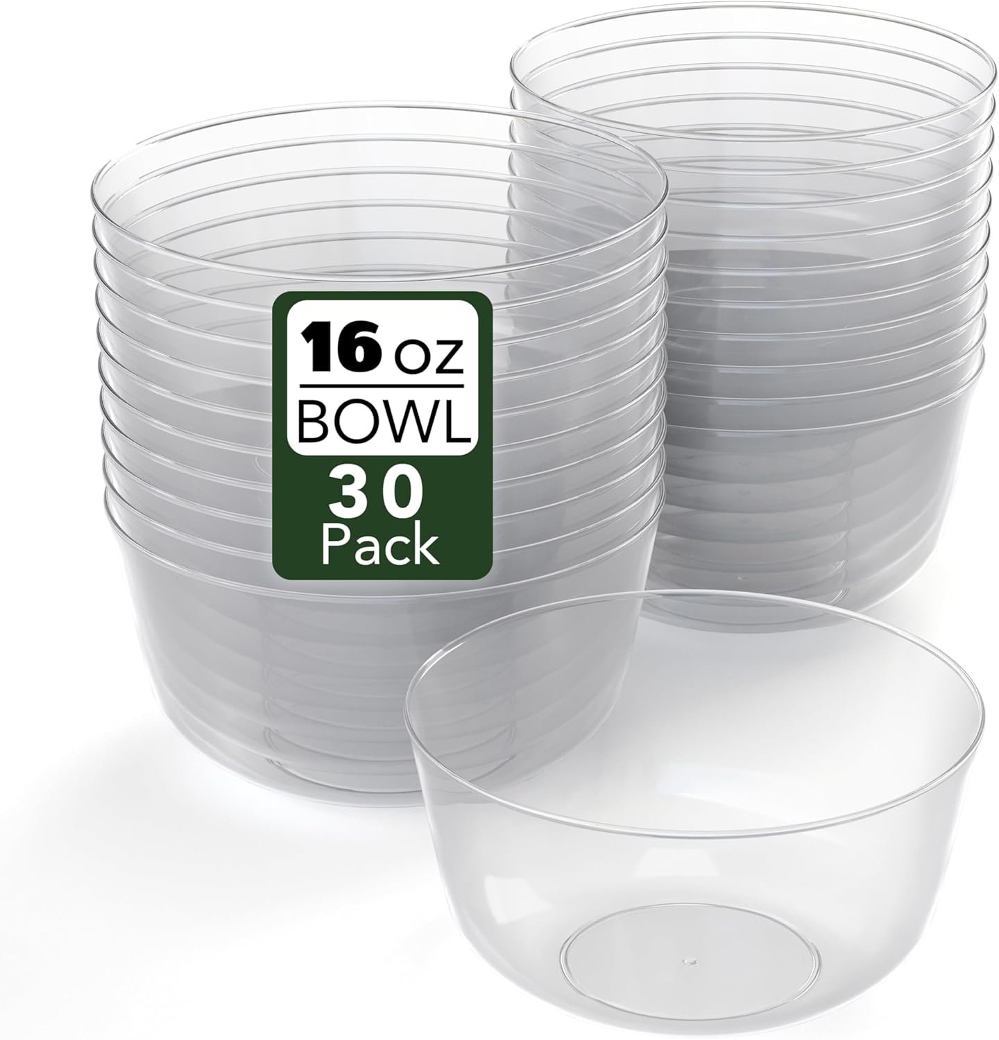 Wholesale Clear Plastic Disposable Bowls 16 Oz Each 30 Count Large Heavy Duty for Weddings and Parties Factory