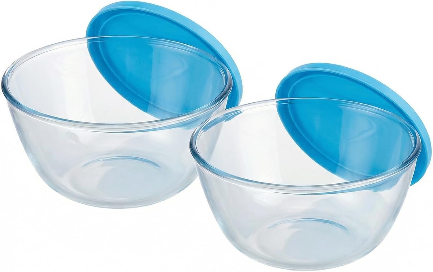 Wholesale Glass Sourdough Mixing Bowls with Lids 2-Pack 4.76 Quart Large Capacity Clear Design for Bread Making Proofing Storing Dough Factory