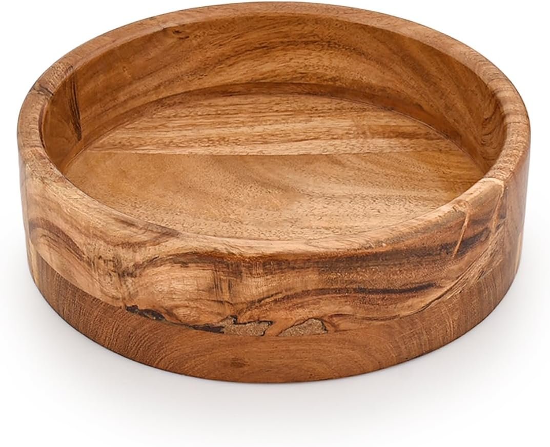 Wholesale Hand Carved Acacia Wood Decorative Bowl for Dining Table Centerpiece Living Room Kitchen Home Decor 8