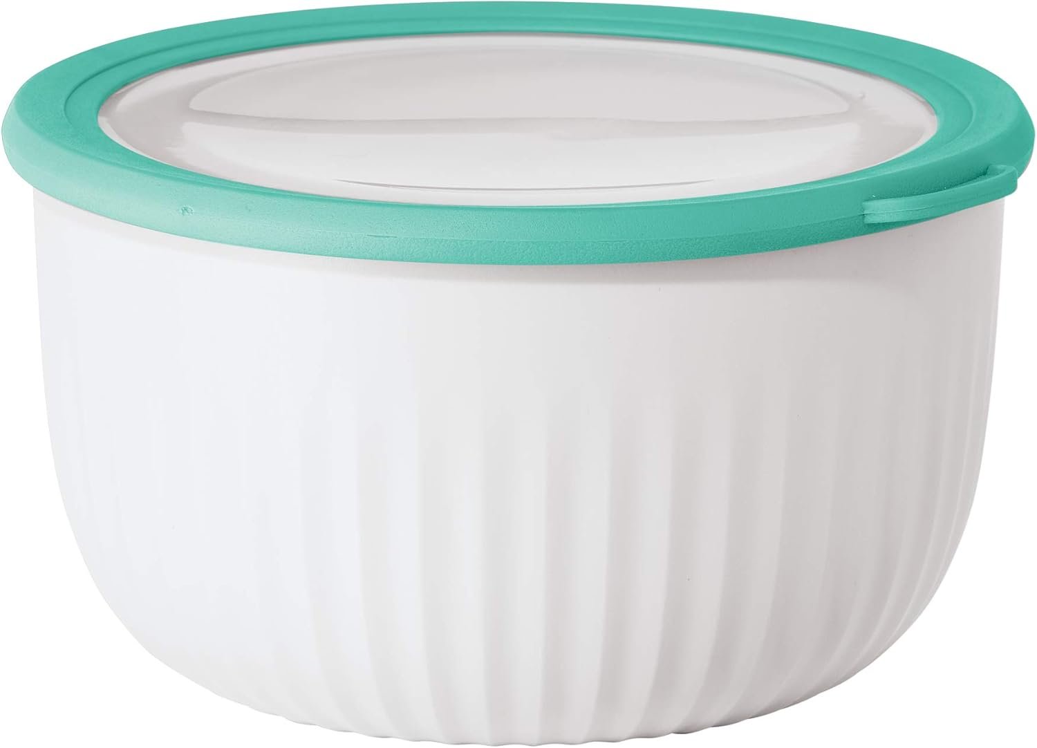 Wholesale Prep Store and Serve Plastic Bowl with See-Thru Lid Dishwasher Microwave and Freezer Safe 4 qt White Aqua Factory