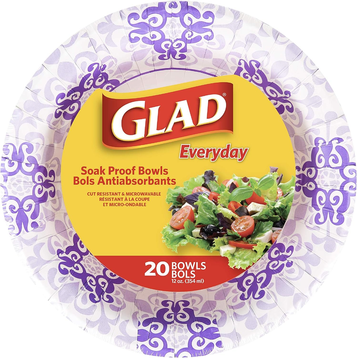 Wholesale Round Disposable Paper Bowls Purple Victorian Design Heavy Duty Soak Proof Cut-Resistant Microwavable for All Foods & Daily Use 12 Oz 20 Count Factory Wholesale Round Disposable Paper Bowls Purple Victorian Design Heavy Duty Soak Proof Cut-Resistant Microwavable for All Foods & Daily Use 12 Oz 20 Count Factory